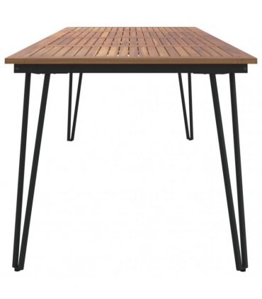 vidaXL Garden Table with Hairpin Legs 200x90x75 cm Solid Wood Acacia