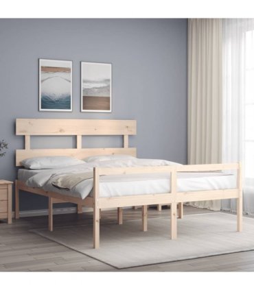 vidaXL Senior Bed without Mattress 160x200 cm Solid Wood