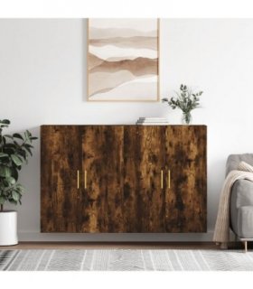 vidaXL Wall Mounted Cabinets 2 pcs Smoked Oak 69,5x34x90 cm