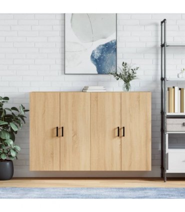 vidaXL Wall Mounted Cabinets 2 pcs Sonoma Oak 69,5x34x90 cm