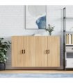 vidaXL Wall Mounted Cabinets 2 pcs Sonoma Oak 69,5x34x90 cm