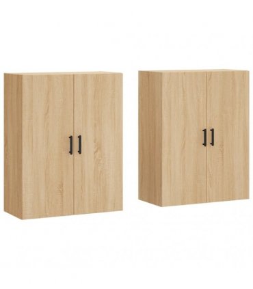 vidaXL Wall Mounted Cabinets 2 pcs Sonoma Oak 69,5x34x90 cm