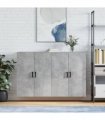 vidaXL Wall Mounted Cabinets 2 pcs Concrete Grey 69,5x34x90 cm