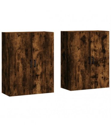vidaXL Wall Mounted Cabinets 2 pcs Smoked Oak 69,5x34x90 cm