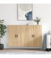 vidaXL Wall Mounted Cabinets 2 pcs Sonoma Oak 69,5x34x90 cm