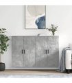 vidaXL Wall Mounted Cabinets 2 pcs Concrete Grey 69,5x34x90 cm