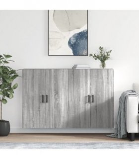 vidaXL Wall Mounted Cabinets 2 pcs Grey Sonoma 69,5x34x90 cm