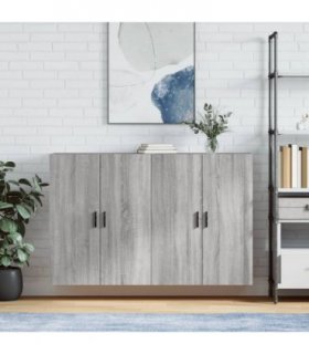 vidaXL Wall Mounted Cabinets 2 pcs Grey Sonoma 69,5x34x90 cm
