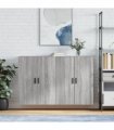 vidaXL Wall Mounted Cabinets 2 pcs Grey Sonoma 69,5x34x90 cm