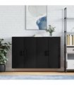 vidaXL Wall Mounted Cabinets 2 pcs Black 69,5x34x90 cm