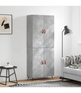 vidaXL Highboard Concrete Grey 69,5x34x180 cm Engineered Wood