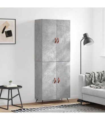 vidaXL Highboard Concrete Grey 69,5x34x180 cm Engineered Wood