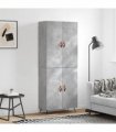 vidaXL Highboard Concrete Grey 69,5x34x180 cm Engineered Wood