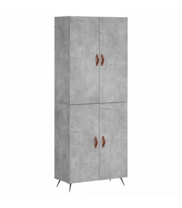 vidaXL Highboard Concrete Grey 69,5x34x180 cm Engineered Wood