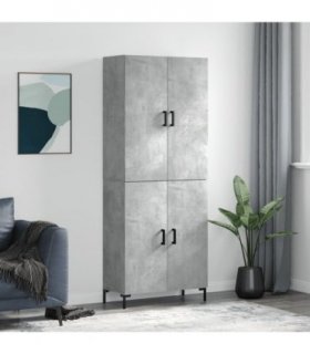 vidaXL Highboard Concrete Grey 69,5x34x180 cm Engineered Wood