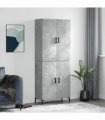 vidaXL Highboard Concrete Grey 69,5x34x180 cm Engineered Wood