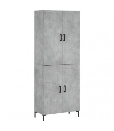 vidaXL Highboard Concrete Grey 69,5x34x180 cm Engineered Wood