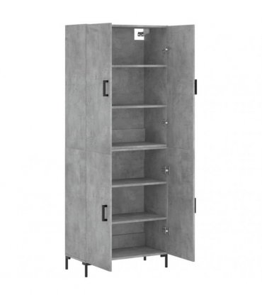 vidaXL Highboard Concrete Grey 69,5x34x180 cm Engineered Wood