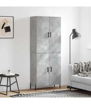 vidaXL Highboard Concrete Grey 69,5x34x180 cm Engineered Wood