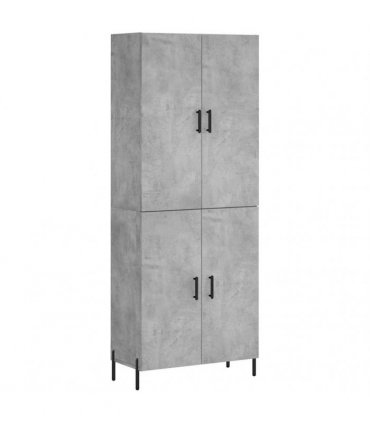 vidaXL Highboard Concrete Grey 69,5x34x180 cm Engineered Wood