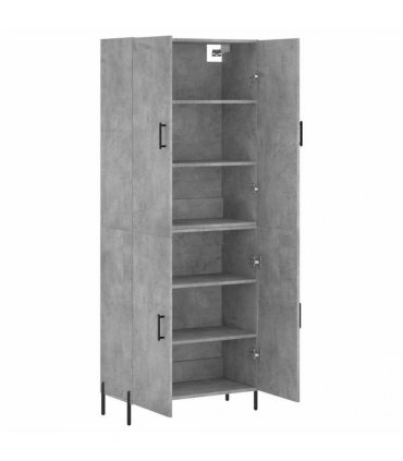 vidaXL Highboard Concrete Grey 69,5x34x180 cm Engineered Wood