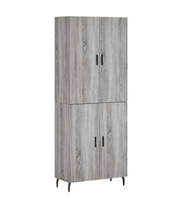 vidaXL Highboard Grey Sonoma 69,5x34x180 cm Engineered Wood