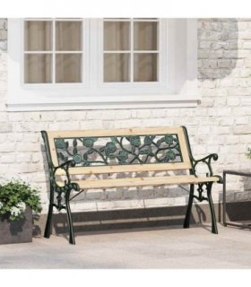 vidaXL Garden Bench 2 -Seater 116 x 54 x 73 cm Wood Brown Rectangular