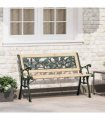 vidaXL Garden Bench 2 -Seater 116 x 54 x 73 cm Wood Brown Rectangular