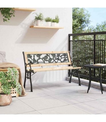 vidaXL Garden Bench 2 -Seater 116 x 54 x 73 cm Wood Brown Rectangular