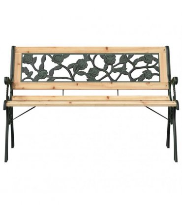 vidaXL Garden Bench 2 -Seater 116 x 54 x 73 cm Wood Brown Rectangular