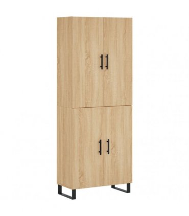 vidaXL Highboard Sonoma Oak 69,5x34x180 cm Engineered Wood
