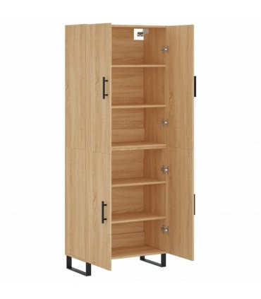 vidaXL Highboard Sonoma Oak 69,5x34x180 cm Engineered Wood