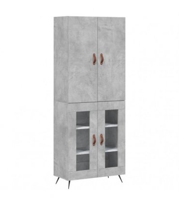vidaXL Highboard Concrete Grey 69,5x34x180 cm Engineered Wood