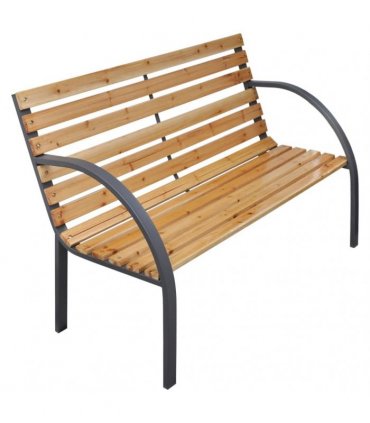 vidaXL Garden Bench 112 cm Solid Wood Fir