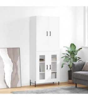 vidaXL Highboard White 69,5x34x180 cm Engineered Wood