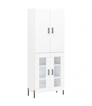 vidaXL Highboard White 69,5x34x180 cm Engineered Wood