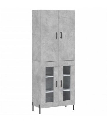 vidaXL Highboard Concrete Grey 69,5x34x180 cm Engineered Wood