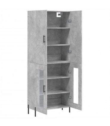 vidaXL Highboard Concrete Grey 69,5x34x180 cm Engineered Wood