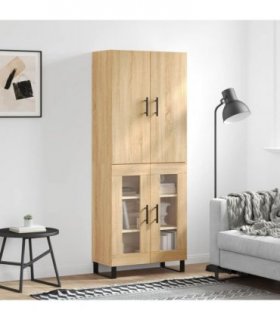 vidaXL Highboard Sonoma Oak 69,5x34x180 cm Engineered Wood