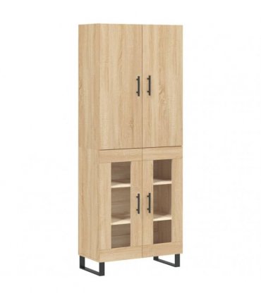 vidaXL Highboard Sonoma Oak 69,5x34x180 cm Engineered Wood