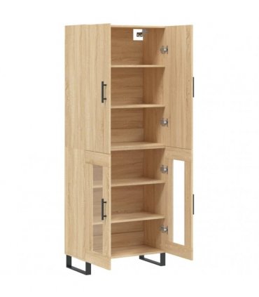 vidaXL Highboard Sonoma Oak 69,5x34x180 cm Engineered Wood