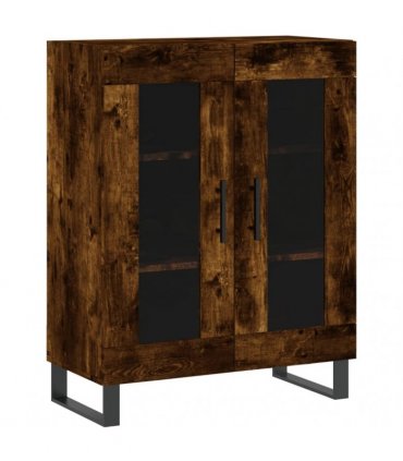 vidaXL Highboard Smoked Oak 69,5x34x180 cm Engineered Wood
