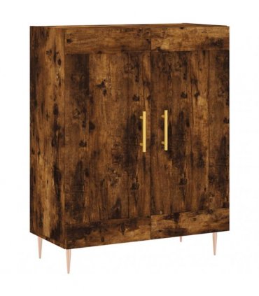 vidaXL Highboard Smoked Oak 69,5x34x180 cm Engineered Wood