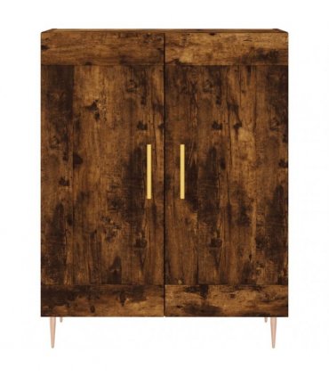 vidaXL Highboard Smoked Oak 69,5x34x180 cm Engineered Wood