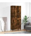 vidaXL Highboard Smoked Oak 69,5x34x180 cm Engineered Wood