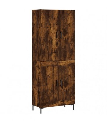 vidaXL Highboard Smoked Oak 69,5x34x180 cm Engineered Wood