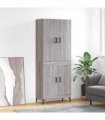 vidaXL Highboard Grey Sonoma 69,5x34x180 cm Engineered Wood
