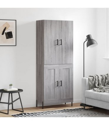 vidaXL Highboard Grey Sonoma 69,5x34x180 cm Engineered Wood