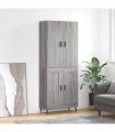 vidaXL Highboard Grey Sonoma 69,5x34x180 cm Engineered Wood