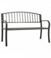 vidaXL Garden Bench Grey 120 cm Steel
